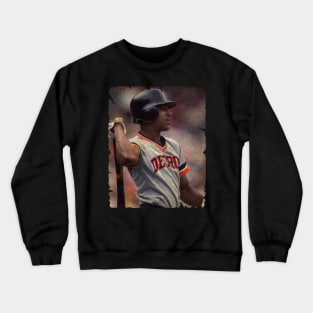 Lou Whitaker in Detroit Tigers Crewneck Sweatshirt